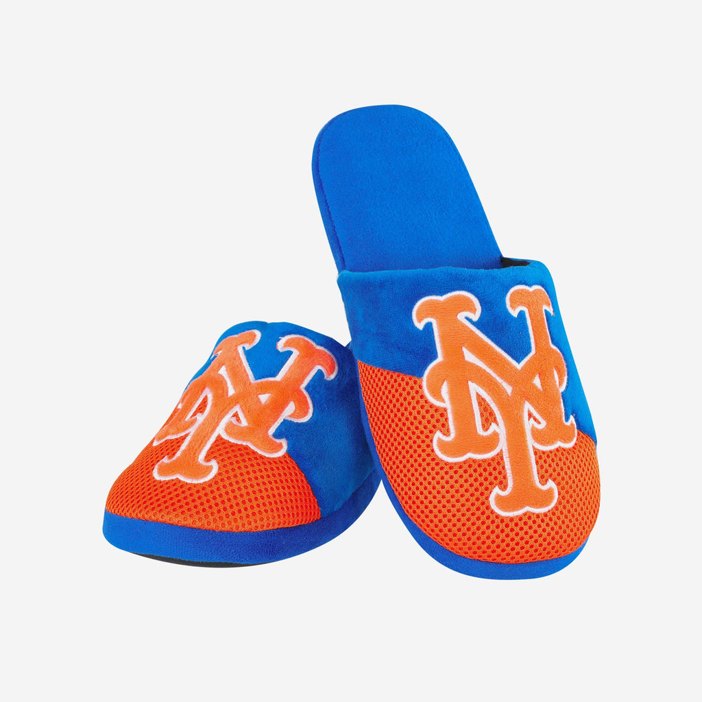FOCO New York Mets Staycation Slipper Blue Men Size L 4