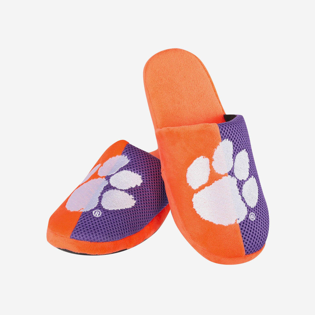 FOCO Clemson Team Logo Staycation Slipper Orange Men M 4