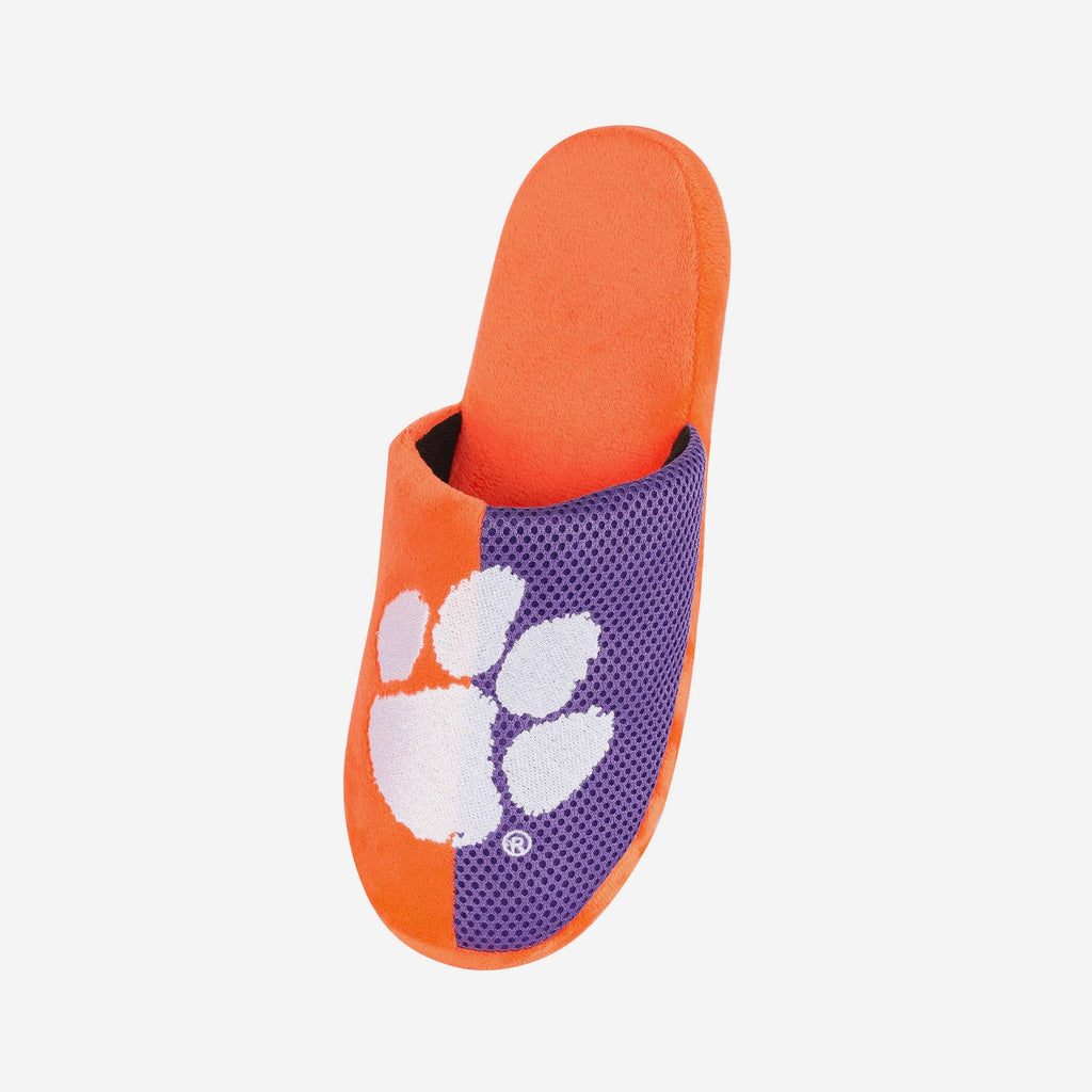 FOCO Clemson Team Logo Staycation Slipper Orange Men M 3