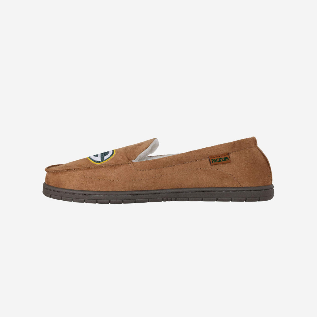 FOCO Green Bay Packers Moccasin Slipper Beige L 2