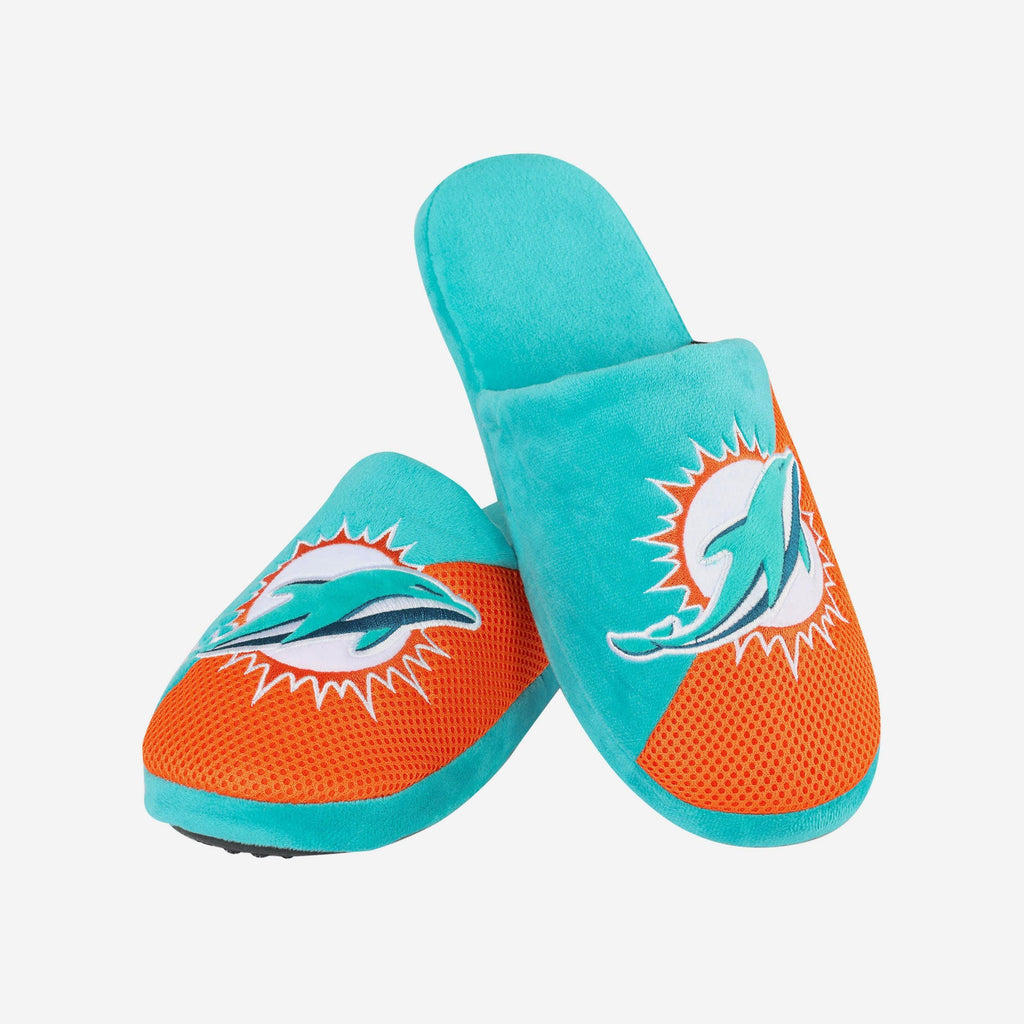FOCO Miami Dolphins Team Logo Staycation Slipper Blue/White XL 4