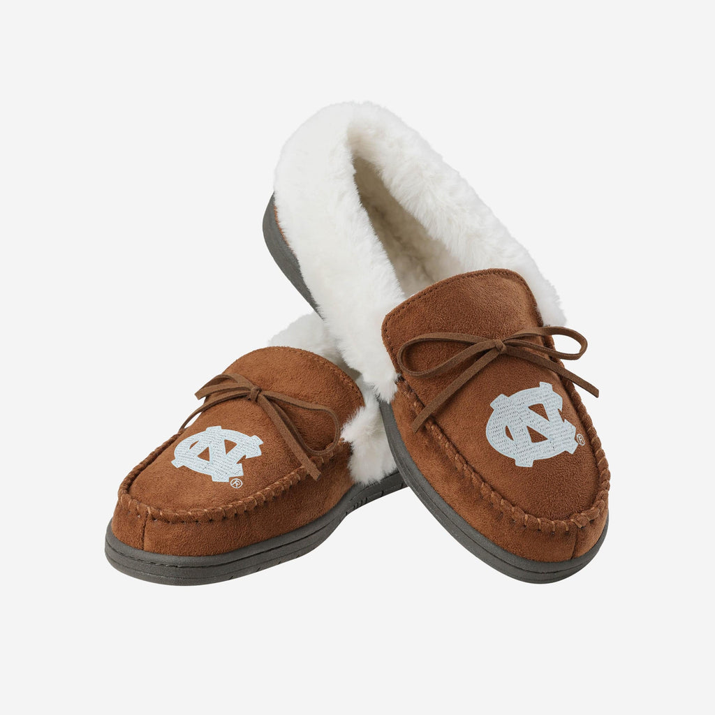 FOCO North Carolina Tar Heels Moccasin Slipper Tan S 4