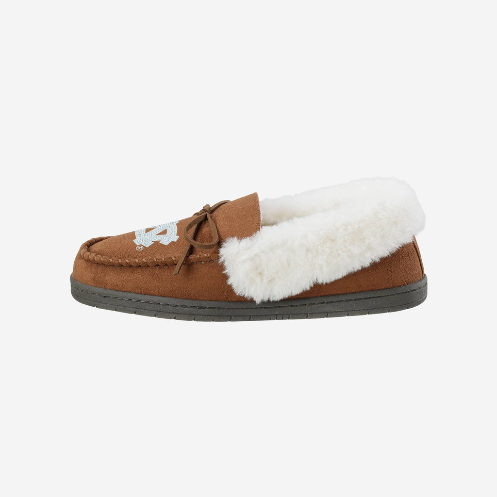 FOCO North Carolina Tar Heels Moccasin Slipper Tan S 2