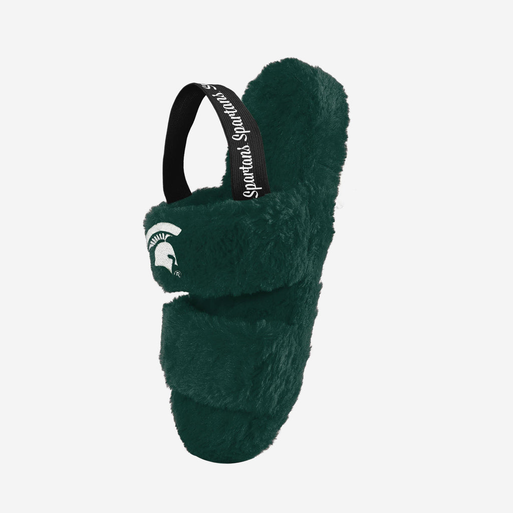 FOCO Michigan State Spartans Heel Strap Wordmark Fur Slide S Women 3