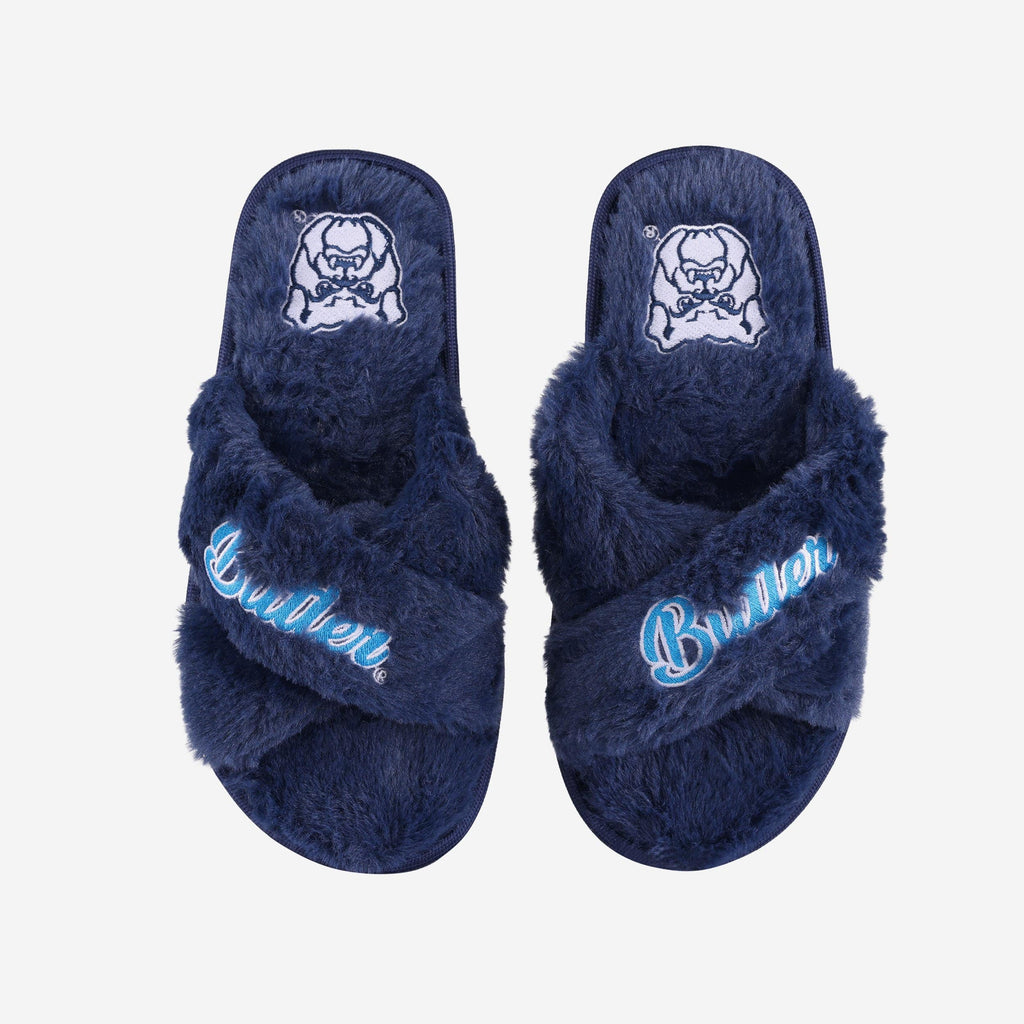 FOCO Butler Bulldogs Script Wordmark Fur Cross Slide XL Women 2