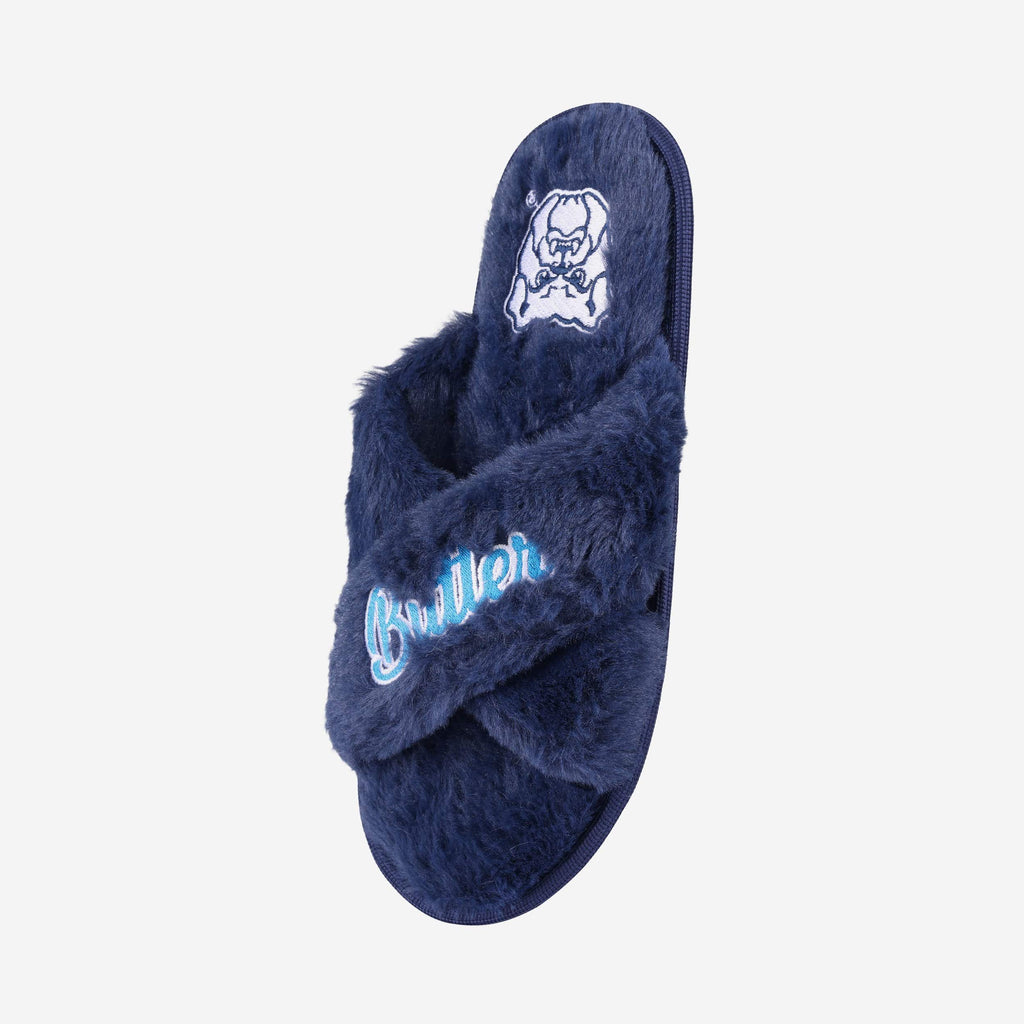 FOCO Butler Bulldogs Script Wordmark Fur Cross Slide XL Women 3