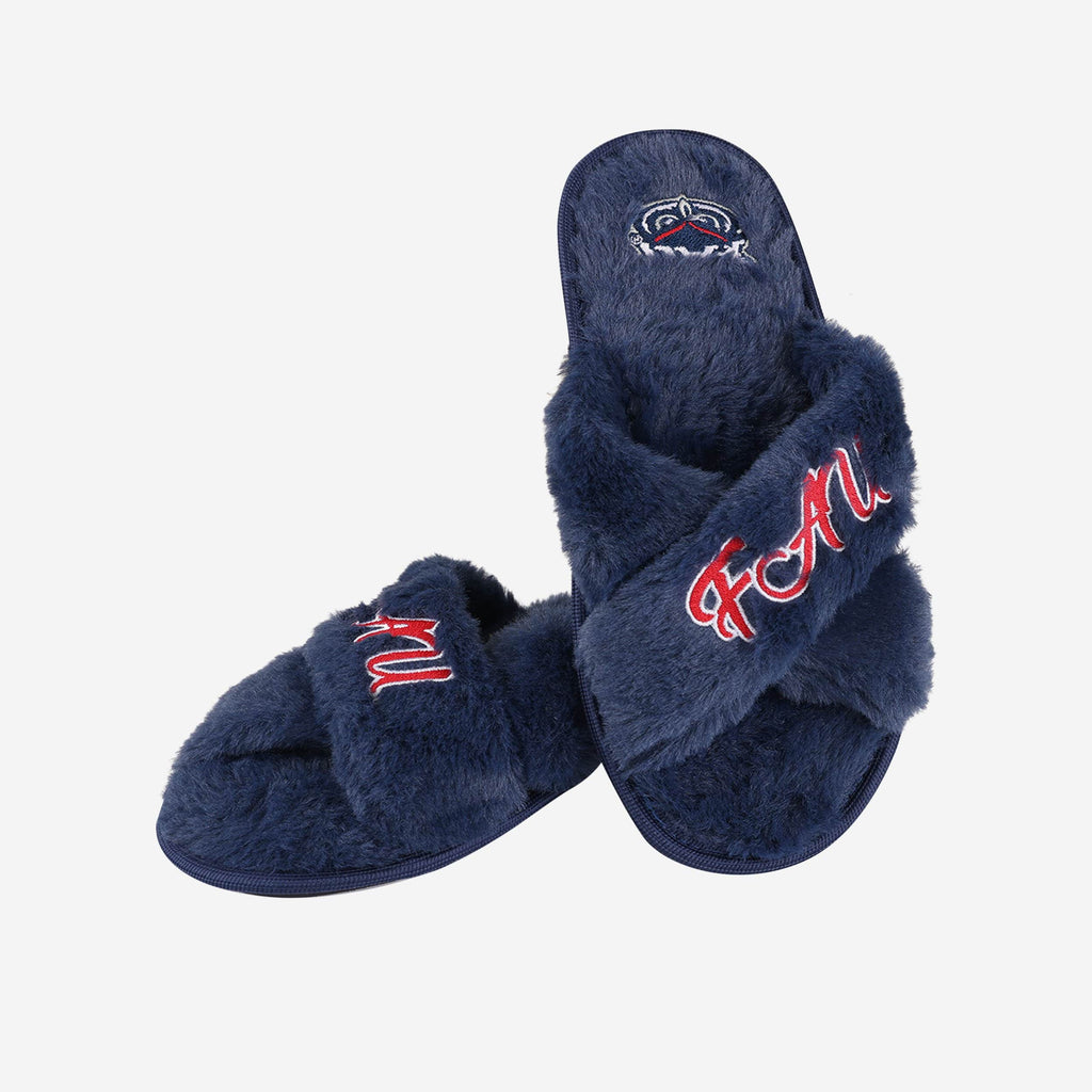 FOCO Florida Atlantic Owls Script Wordmark Fur Cross Slide XL Women 4