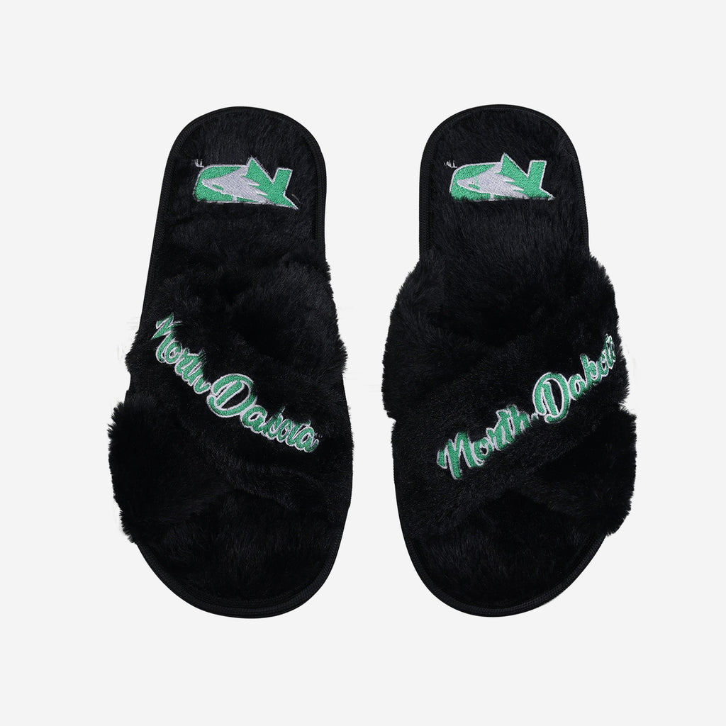 FOCO North Dakota Fighting Hawks Slide Women Green L 2