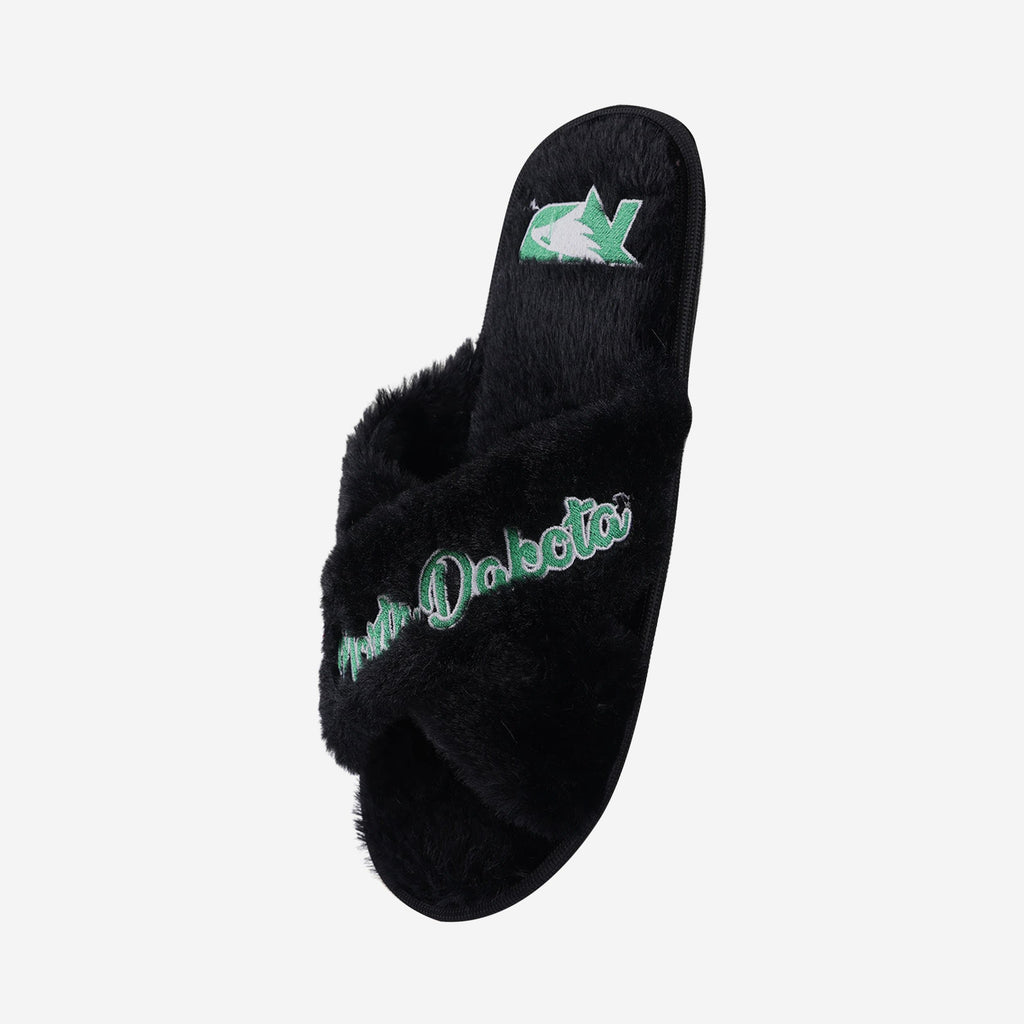 FOCO North Dakota Fighting Hawks Slide Women Green L 3