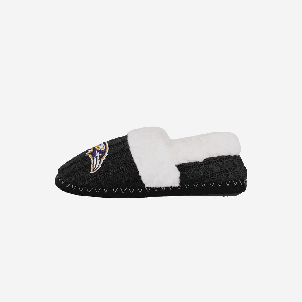 FOCO Baltimore Ravens Women's Team Color Moccasin Slipper L 2