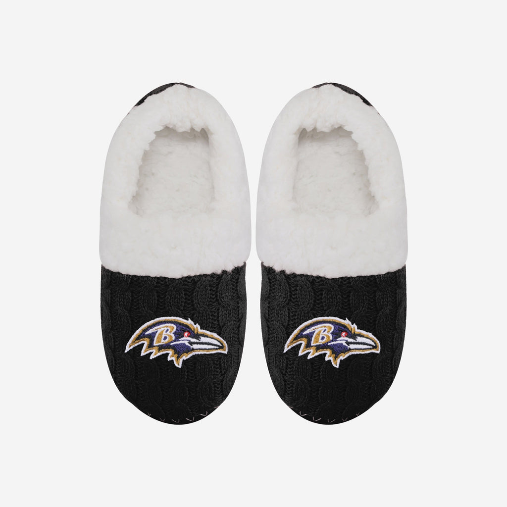 FOCO Baltimore Ravens Women's Team Color Moccasin Slipper L 3