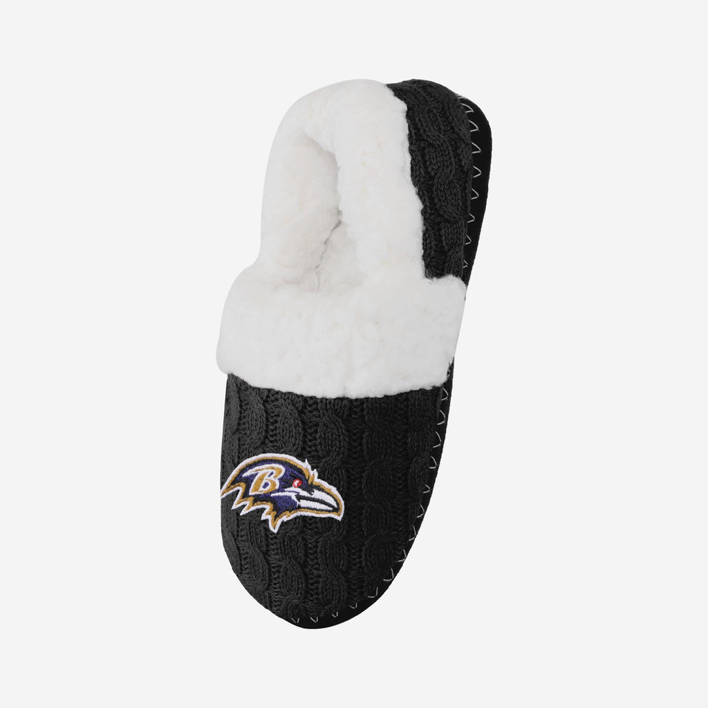 FOCO Baltimore Ravens Women's Team Color Moccasin Slipper L 4