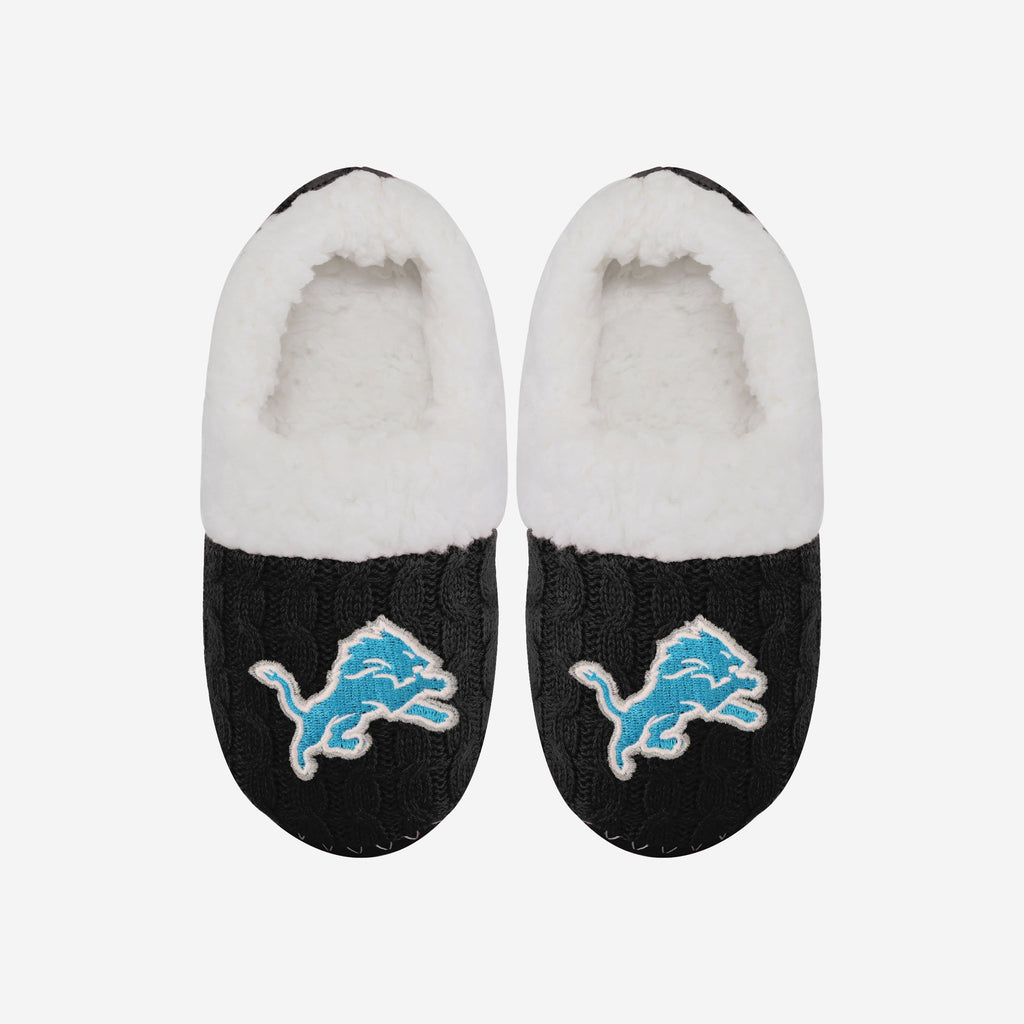 FOCO Detroit Lions Moccasin Slipper Blue M 3