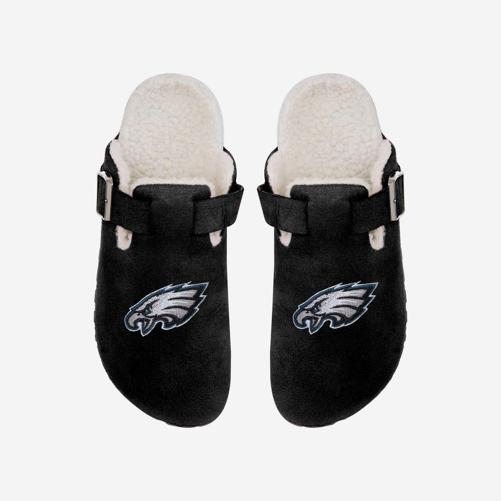 Philadelphia Eagles Womens Fur Buckle Clog Slipper FOCO