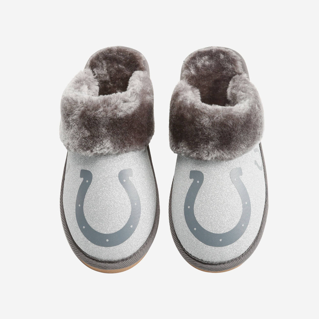 FOCO Indianapolis Colts Moccasin Slipper Blue L 3
