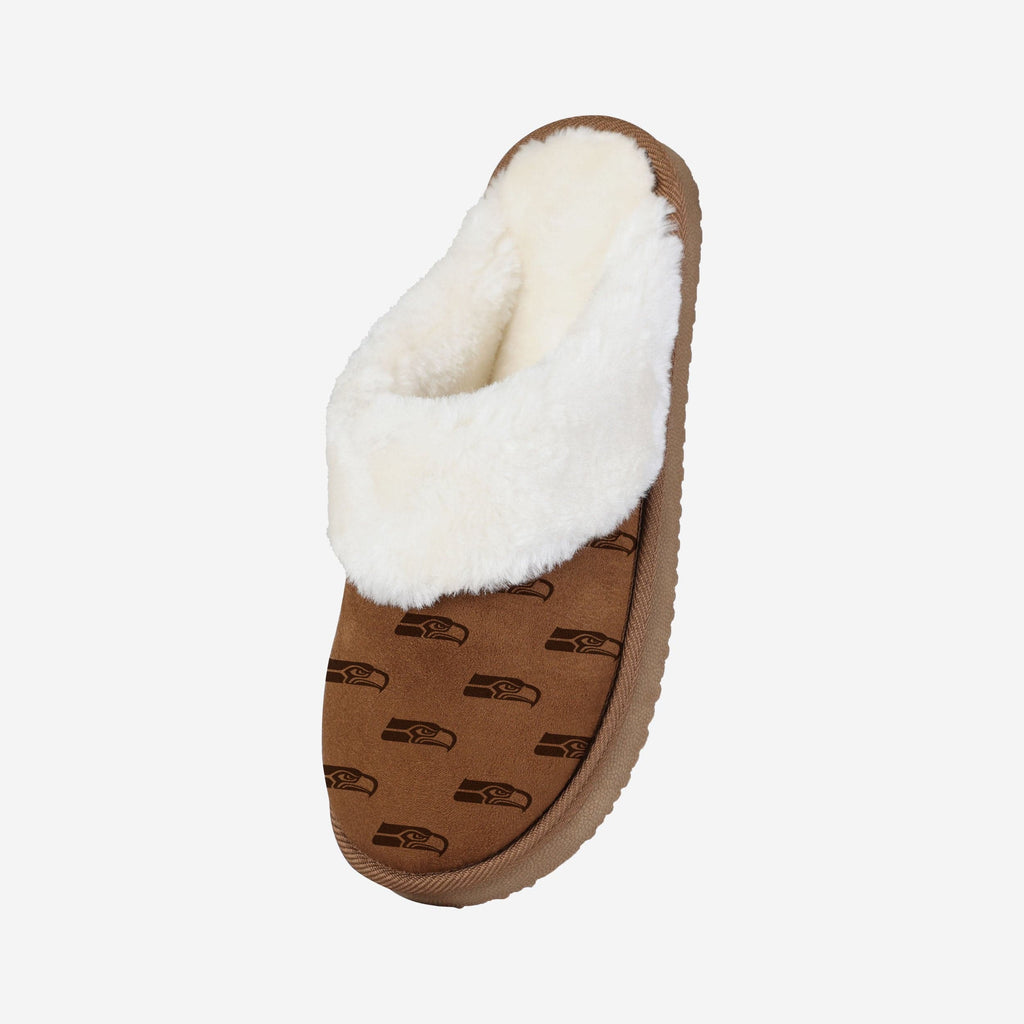 FOCO Repeat Logo Moccasin Slipper Brown S 4