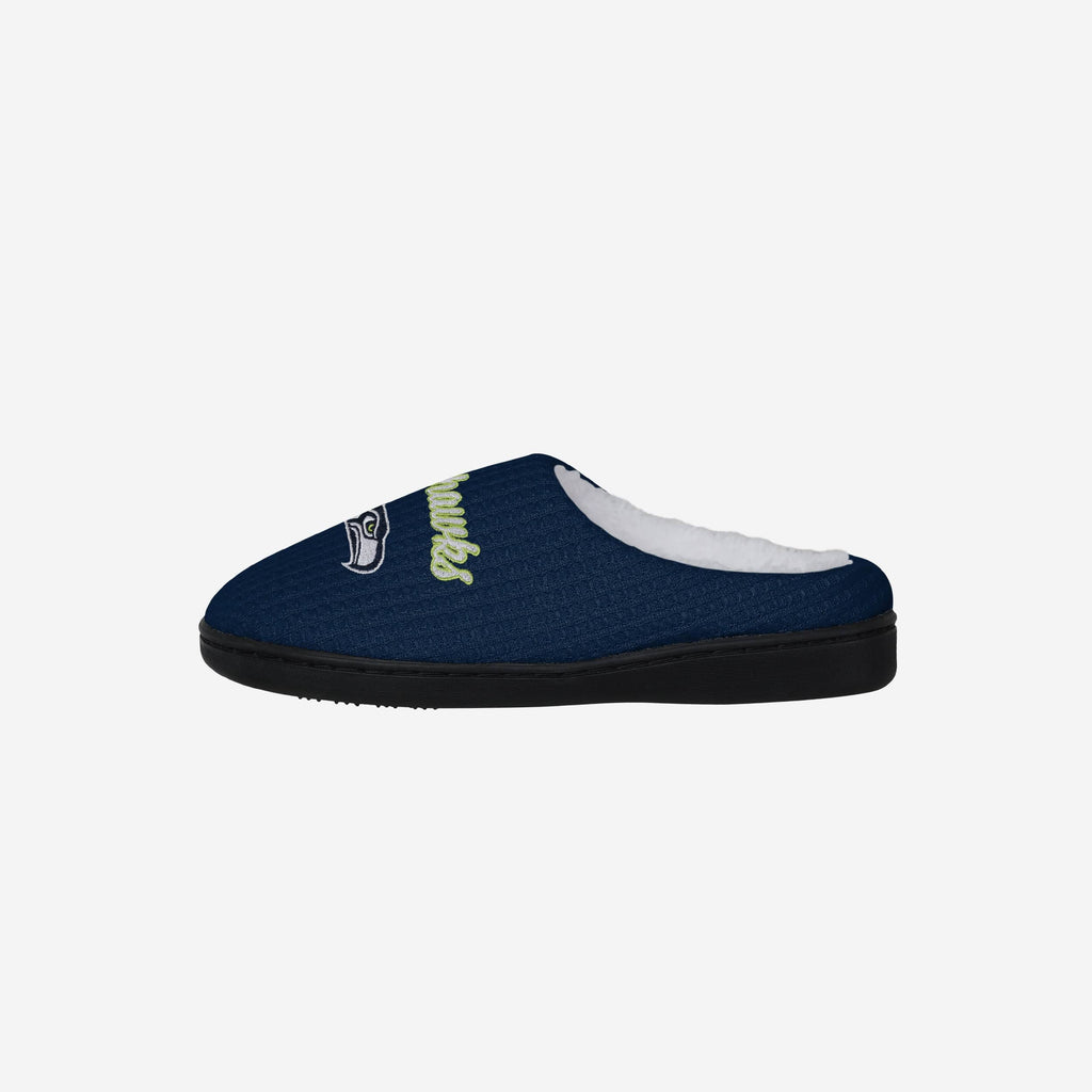 FOO Sherpa Lined Memory Foam Slipper Blue XL 2