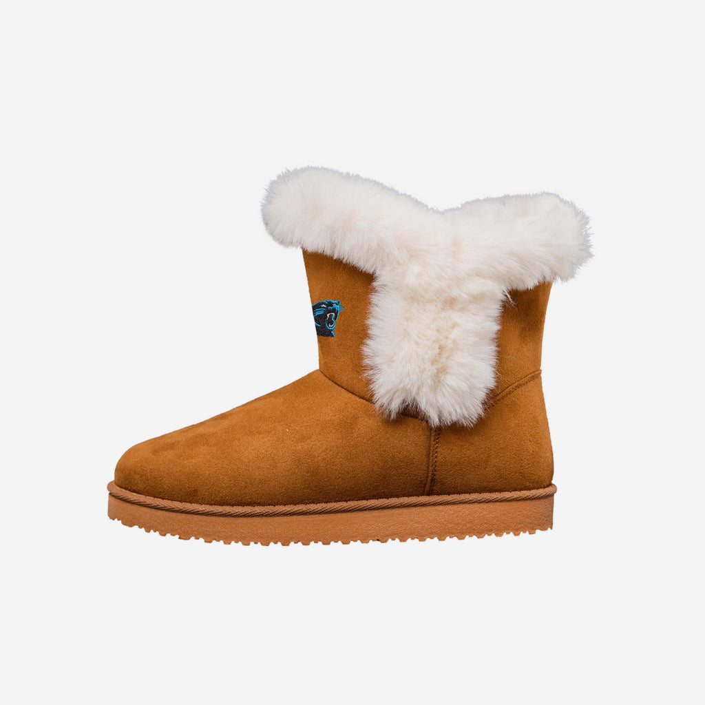 FOCO Carolina Panthers Fur Boot White 8 2