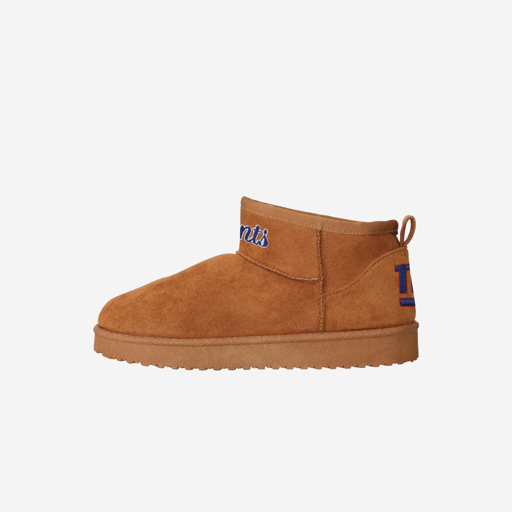 FOO New York Giants Team Logo Fuzzy Fan Boot Chestnut 8 2