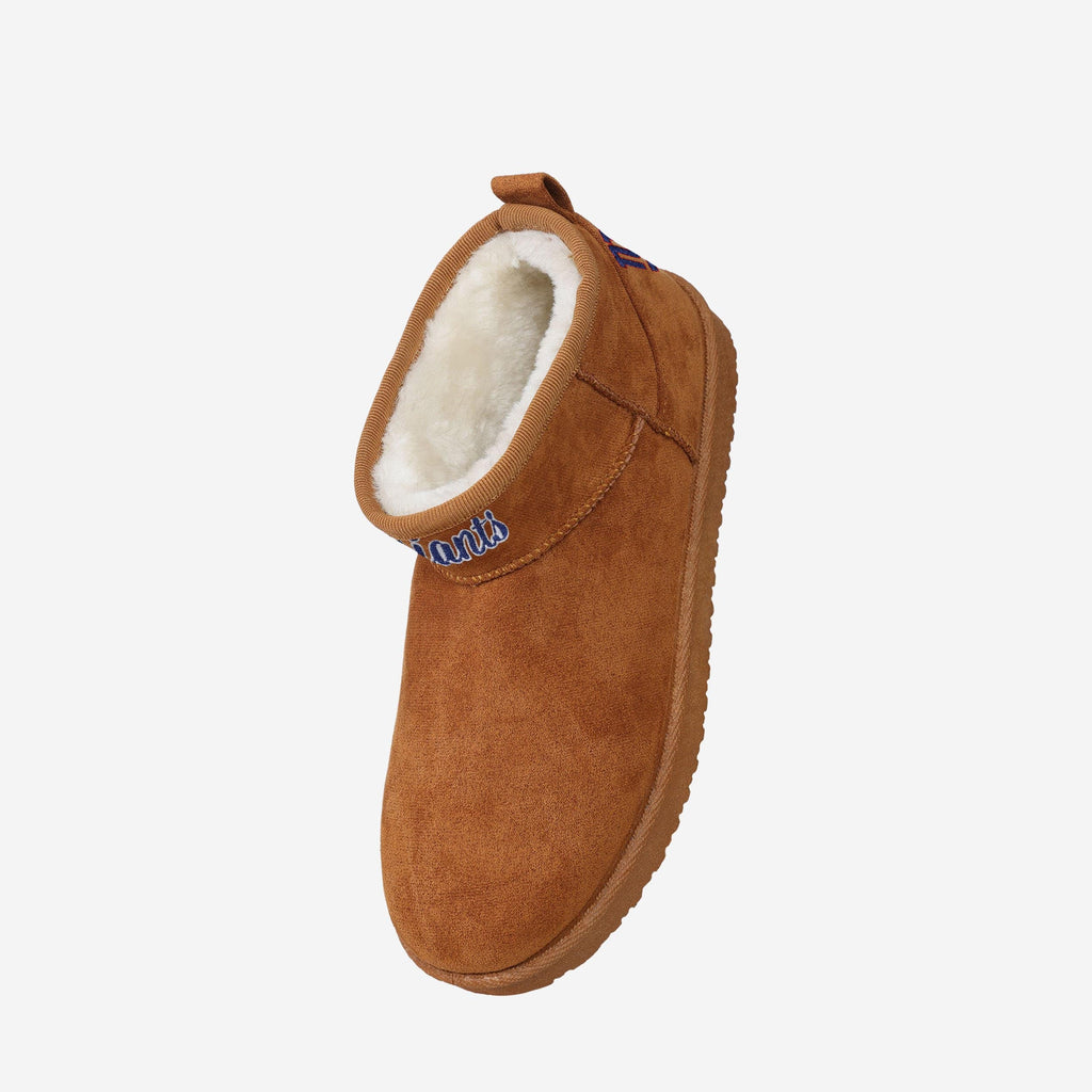 FOO New York Giants Team Logo Fuzzy Fan Boot Chestnut 8 3