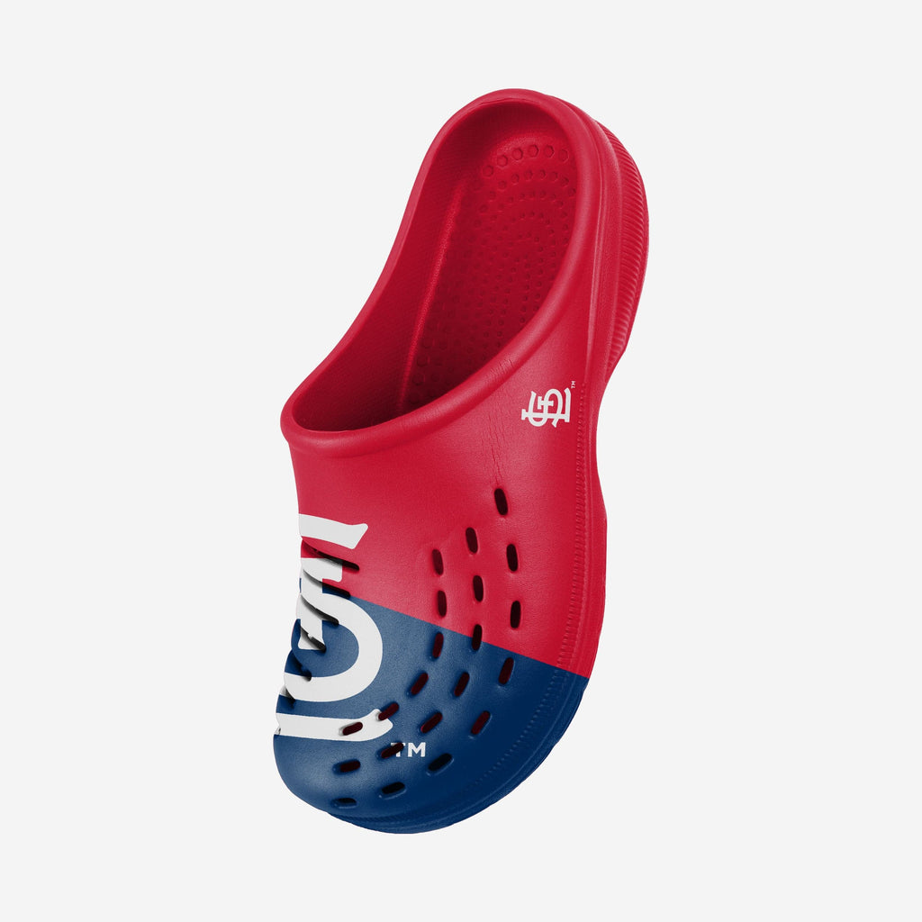 FOCO Louisville Cardinals NCAA Mens Colorblock Big Logo Gel Slides - XL