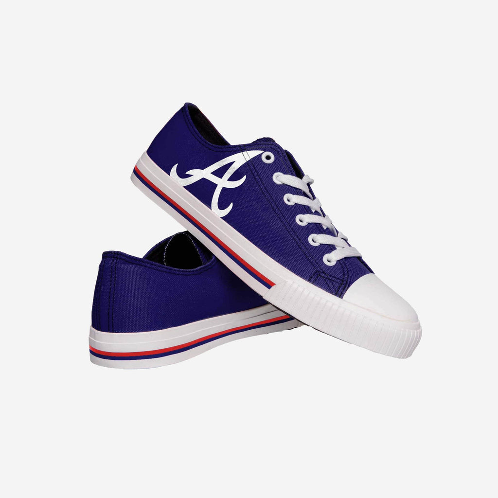FOCO Atlanta Braves Low Top Canvas Shoe Black 10 4
