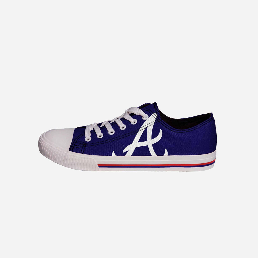 FOCO Atlanta Braves Low Top Canvas Shoe Black 10 2