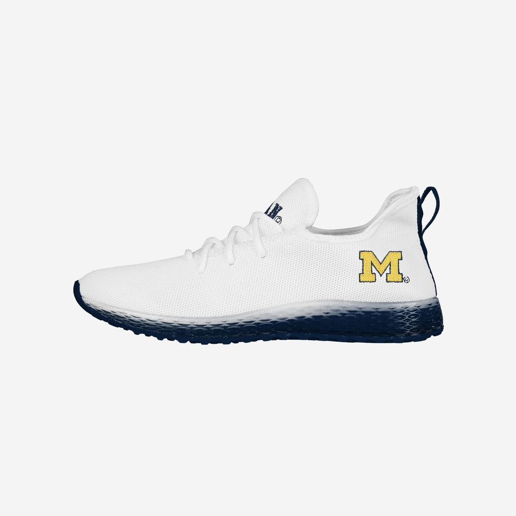 FOCO Michigan Wolverines Gradient Midsole White Sneakers 10 Men 2