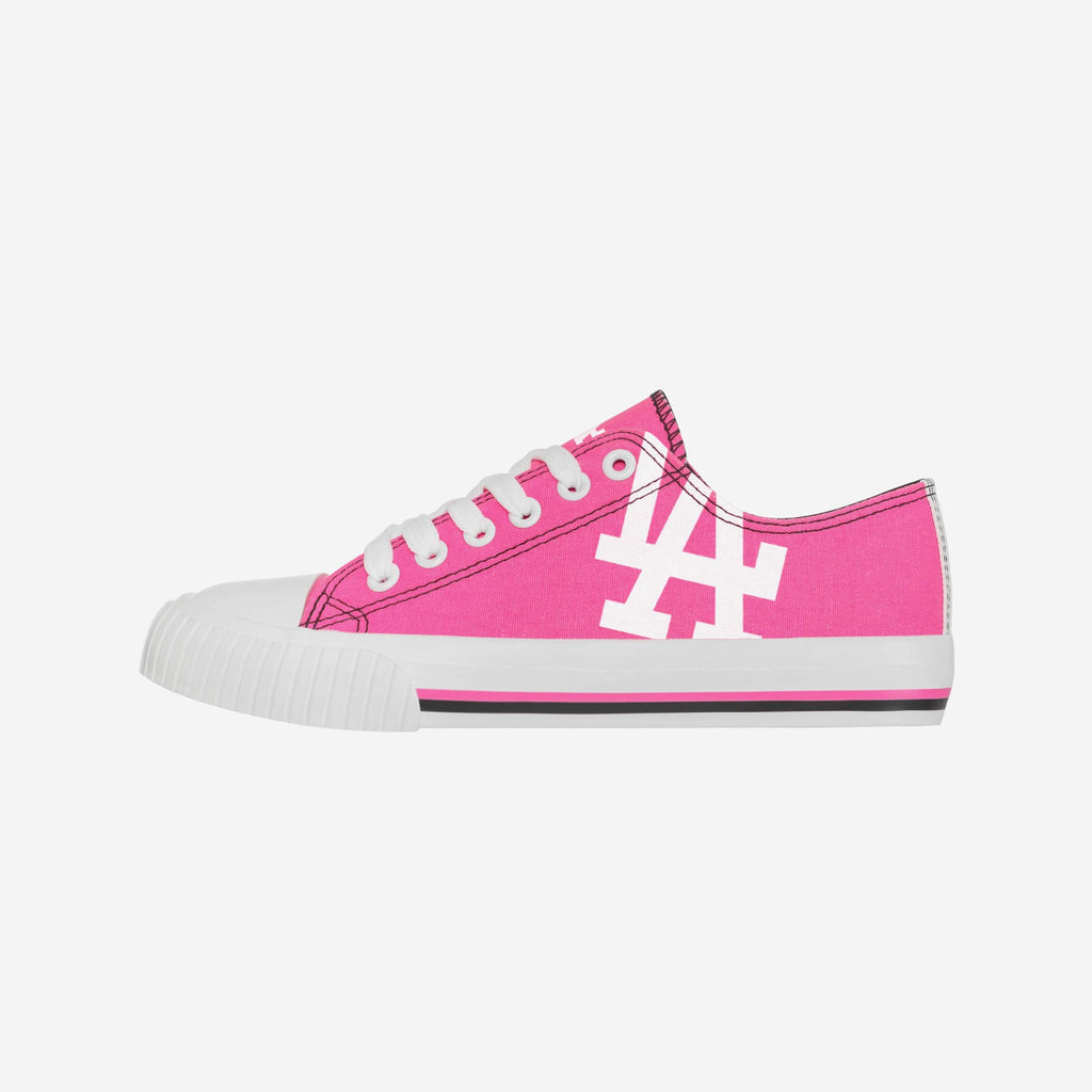 FOCO Los Angeles Dodgers Highlights Low Top Canvas Shoe Pink L 2