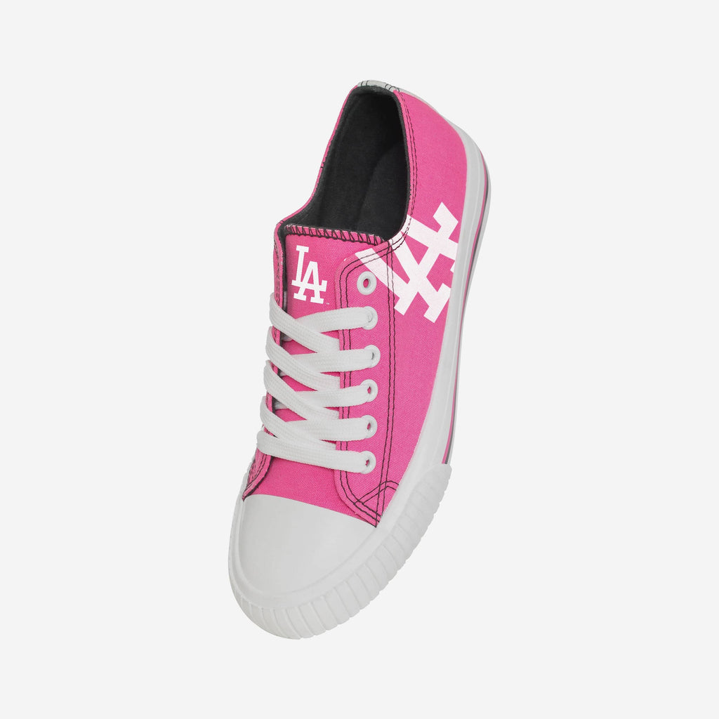 FOCO Los Angeles Dodgers Highlights Low Top Canvas Shoe Pink L 3