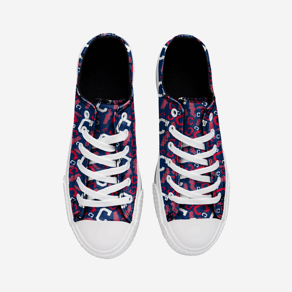 FOCO Cleveland Guardians Low Top Canvas Shoe White/Black L 3