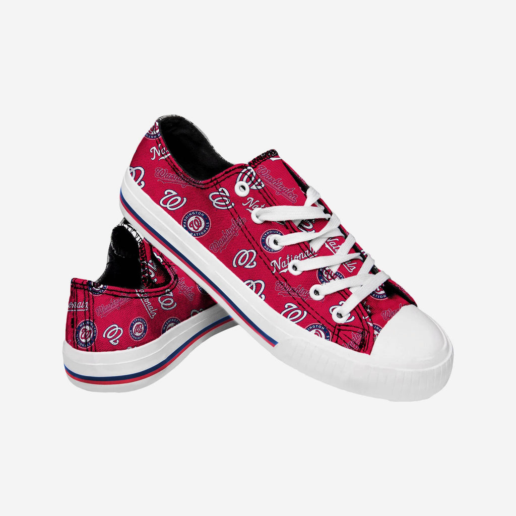 FOCO Washington Nationals Low Top Canvas Shoe White/Small 4