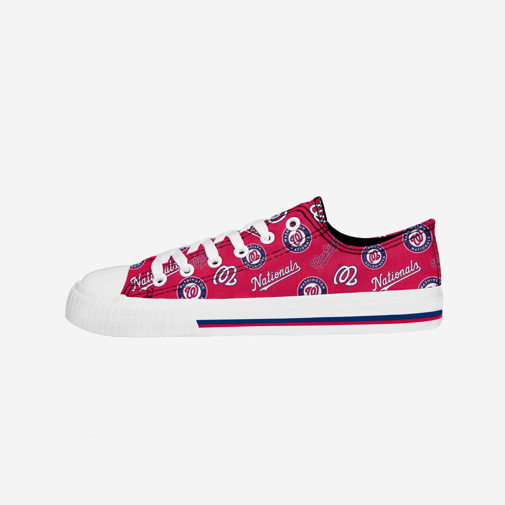 FOCO Washington Nationals Low Top Canvas Shoe White/Small 2