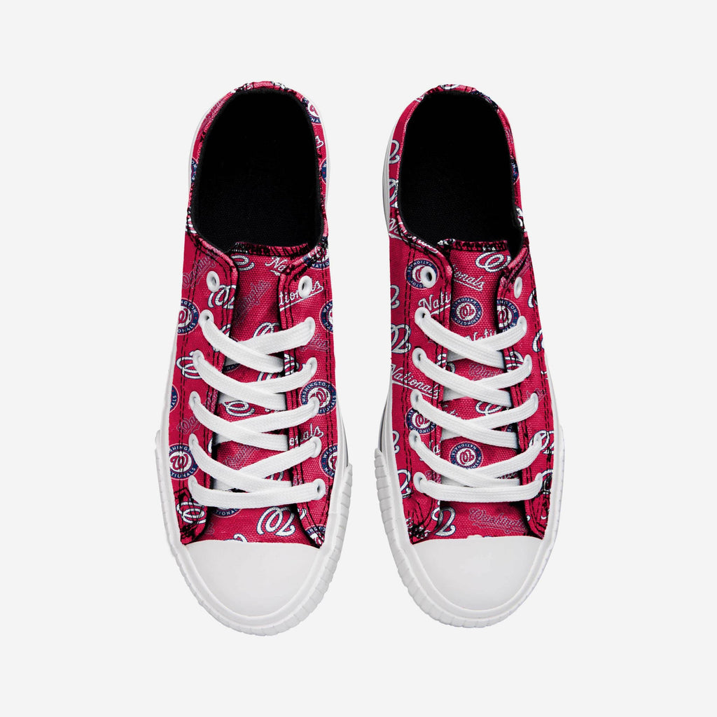 FOCO Washington Nationals Low Top Canvas Shoe White/Small 3