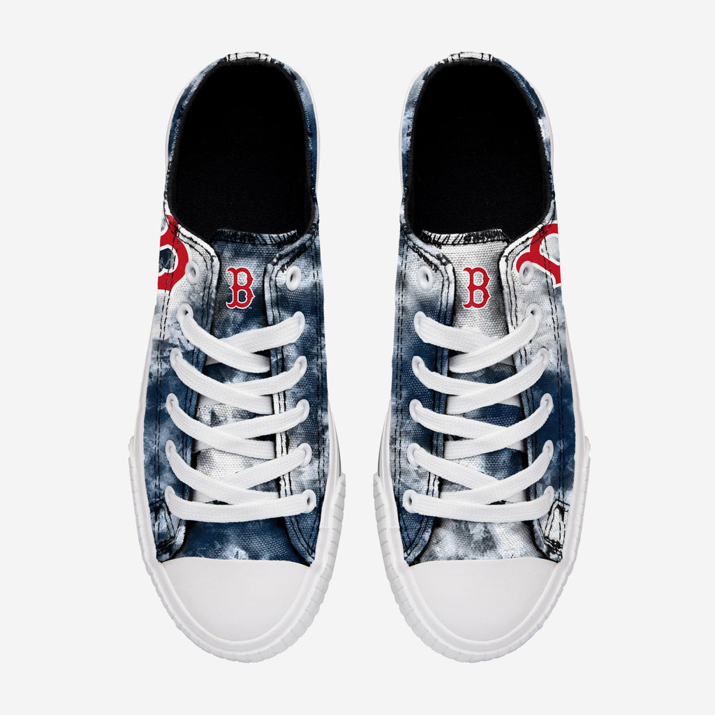 FOCO Boston Red Sox Low Top Tie-Dye Canvas Shoe Women Size S 4