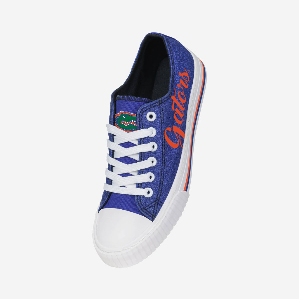 FOCO Florida Gators Color Glitter Low Top Canvas Shoes Blue 7 3