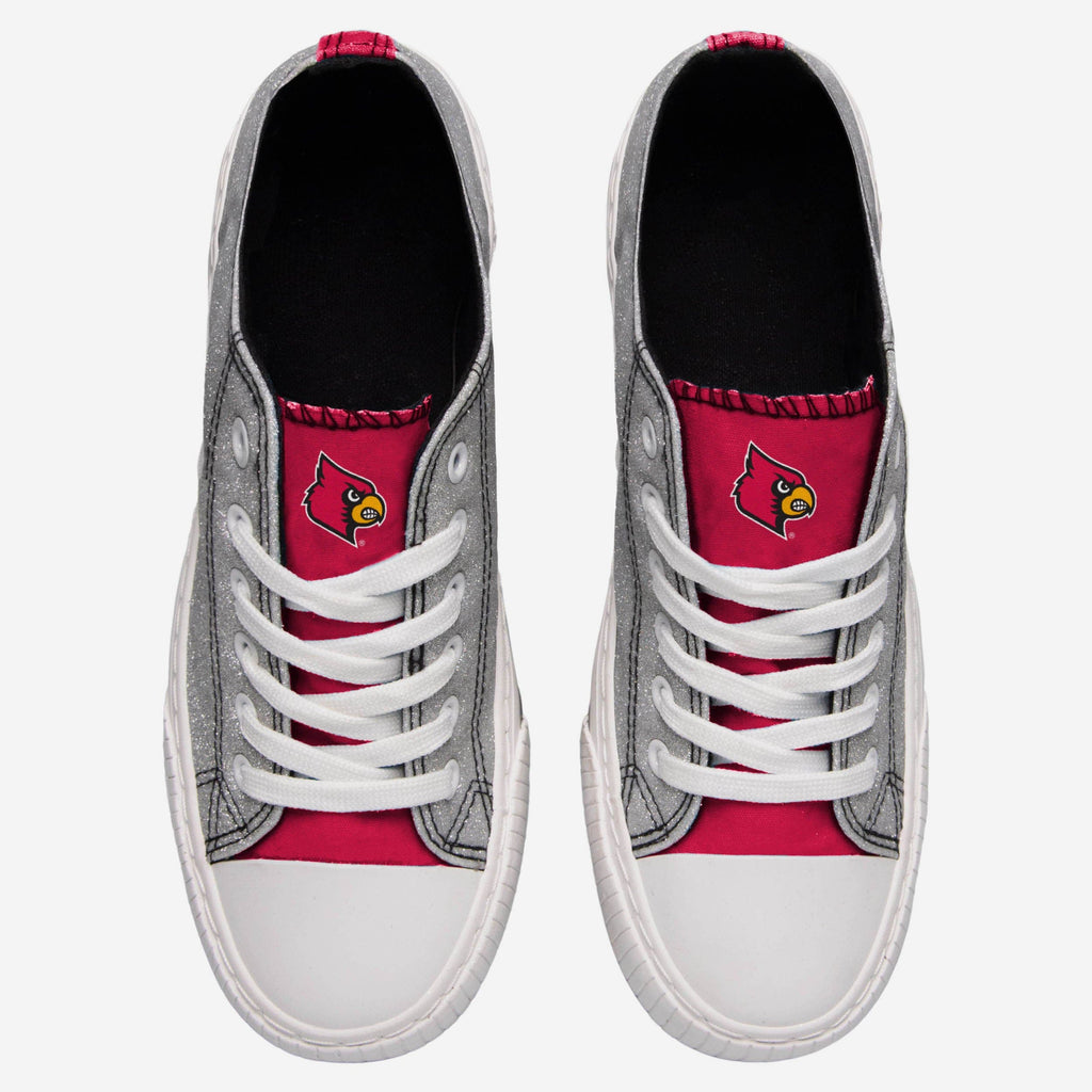 FOCO Louisville Cardinals Canvas Shoe Silver XL 3