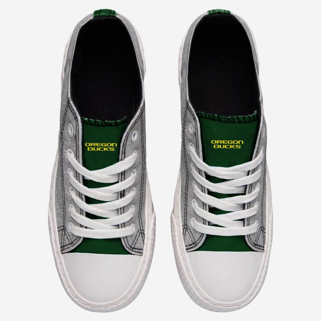 FOCO Oregon Ducks Low Top Canvas Shoe Silver 3