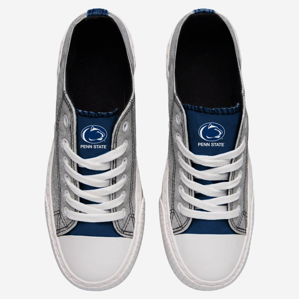 FOCO Penn State Nittany Lions Canvas Shoe Silver Glitter 2XL 3