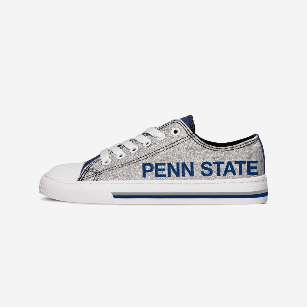 FOCO Penn State Nittany Lions Canvas Shoe Silver Glitter 2XL 2