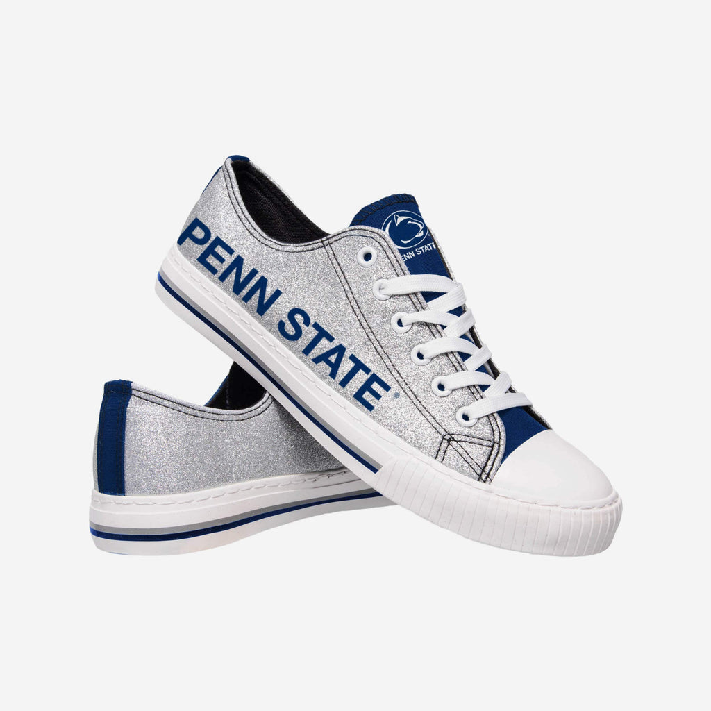 FOCO Penn State Nittany Lions Canvas Shoe Silver Glitter 2XL 4