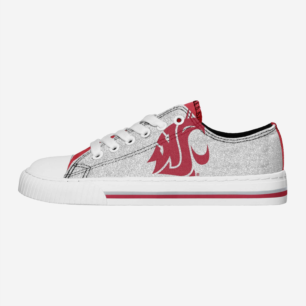 FOCO Washington State Cougars Low Top Canvas Shoes Silver XL Women 2