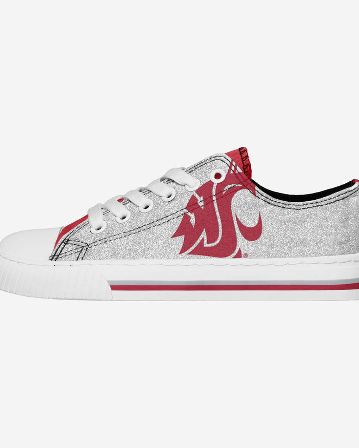 Washington State Cougars Womens Glitter Low Top Canvas Shoes FOCO 6 - FOCO.com