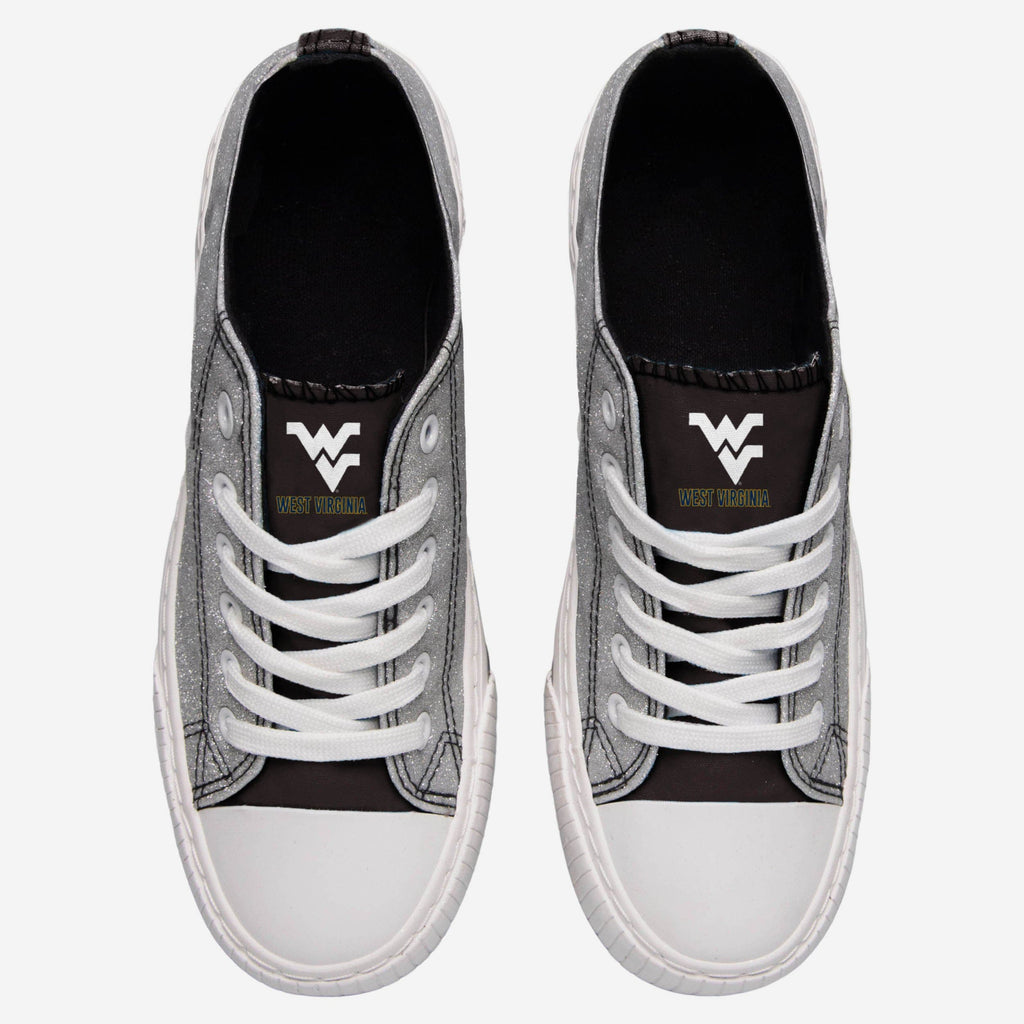 FOCO West Virginia Mountaineers Low Top Canvas Shoe Silver Women 3