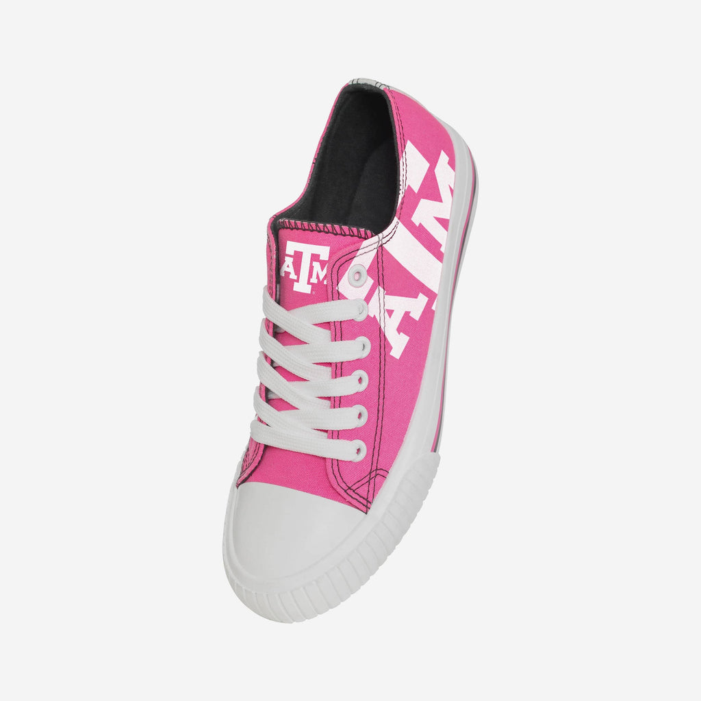 FOCO Texas A&M Aggies Highlights Low Top Canvas Shoe Pink M 3