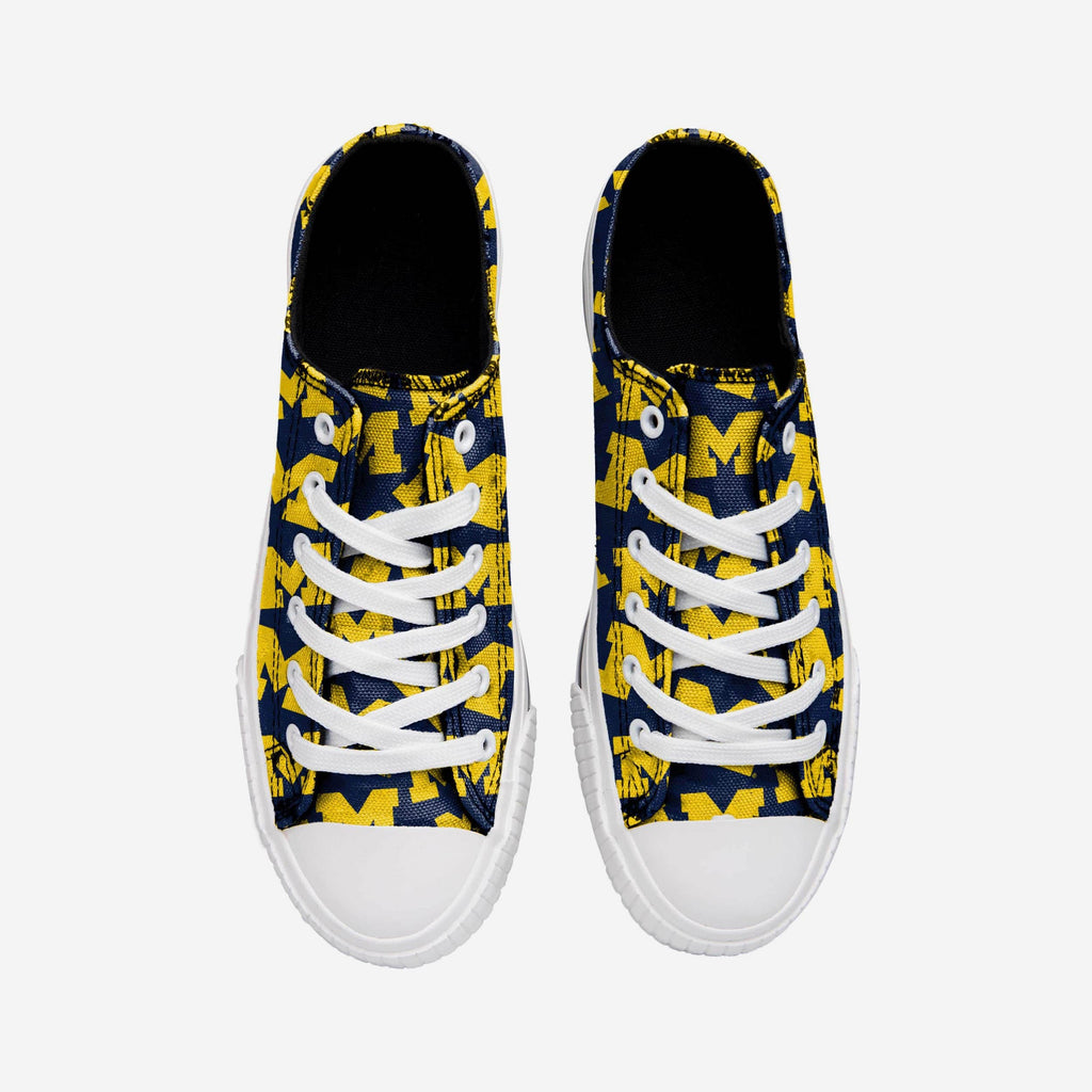 FOCO Michigan Wolverines Low Top Canvas Shoe White 2XL 3