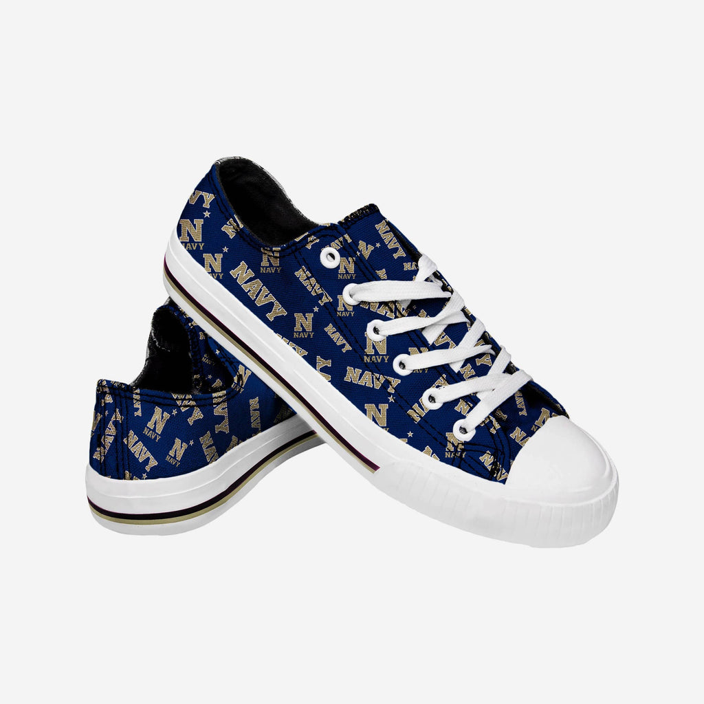FOCO Navy Midshipmen Low Top Canvas Shoe Navy S 4