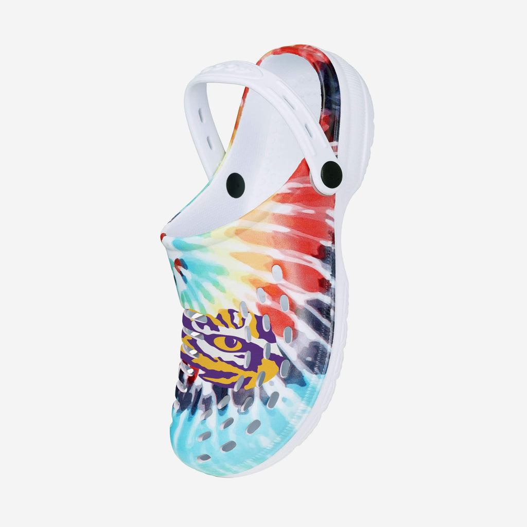 FOCO LSU Tigers Tie-Dye Clog With Strap XL Multi 3