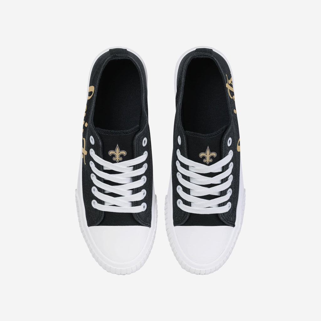 FOO Color Glitter Low Top Canvas Shoes Black/M 4