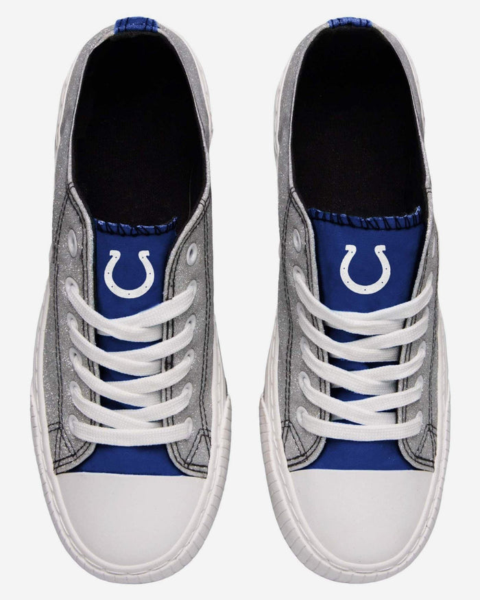 Indianapolis Colts Womens Glitter Low Top Canvas Shoe FOCO - FOCO.com